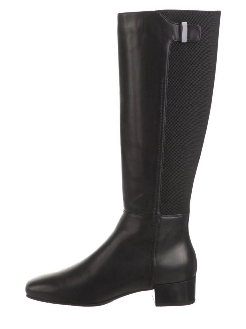 Aquatalia Letizia Calf Leather Elastic Black Knee-High Riding Boots NWB Size 7